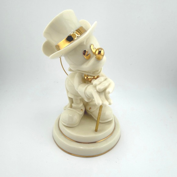 Lenox Disney Mickey Mouse Steps Out Porcelain 24k Gold Figurine Sculpture 6.5" - Picture 2 of 10